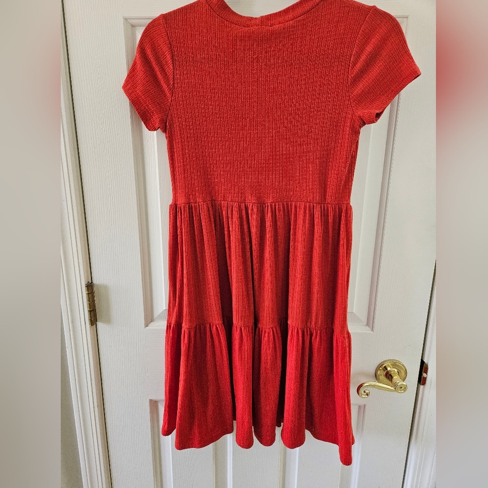 Red tiered dress